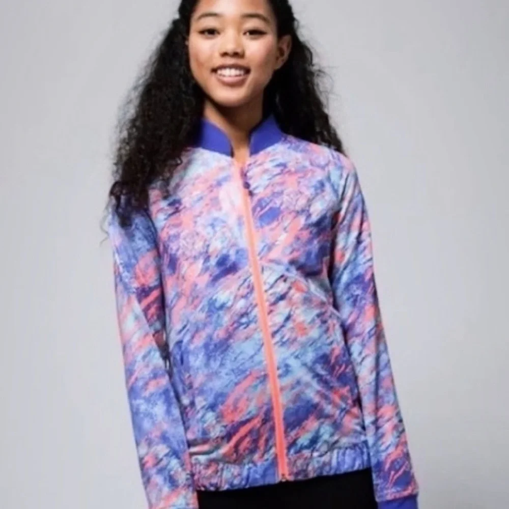 Lululemon Ivivva Girls Printed Jacket size 7